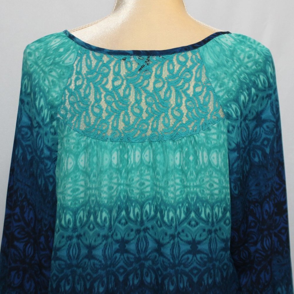 Zac & Rachel Boho Long Sleeve Tie with Wood Beads Top - Picture 6 of 9